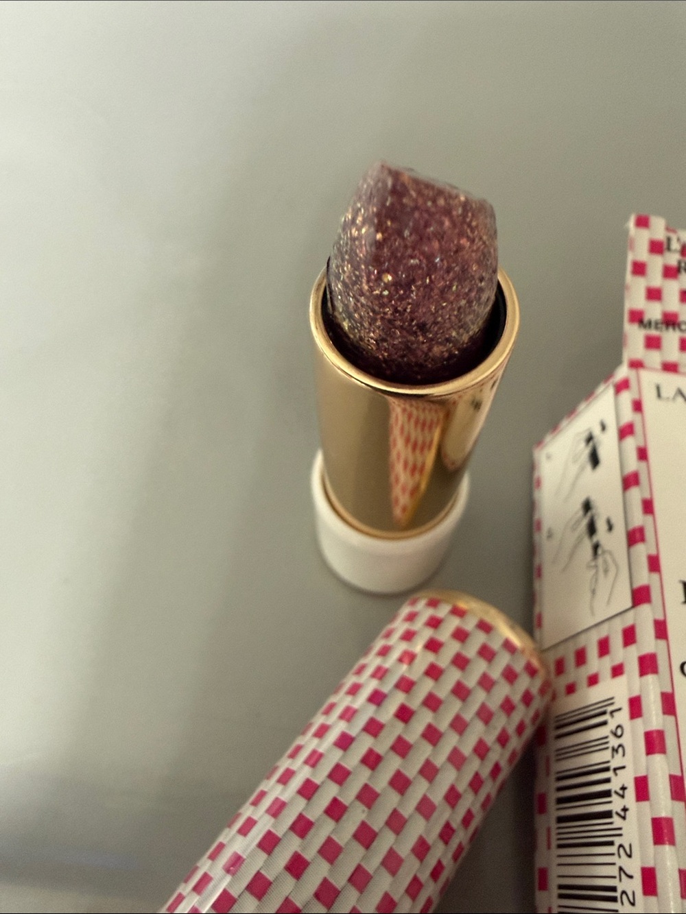 Lancôme L'Absolu Rouge Café Bonheur Top Coat 140 Merci Beaucoup - Pink/Gold - Picture 4 of 5